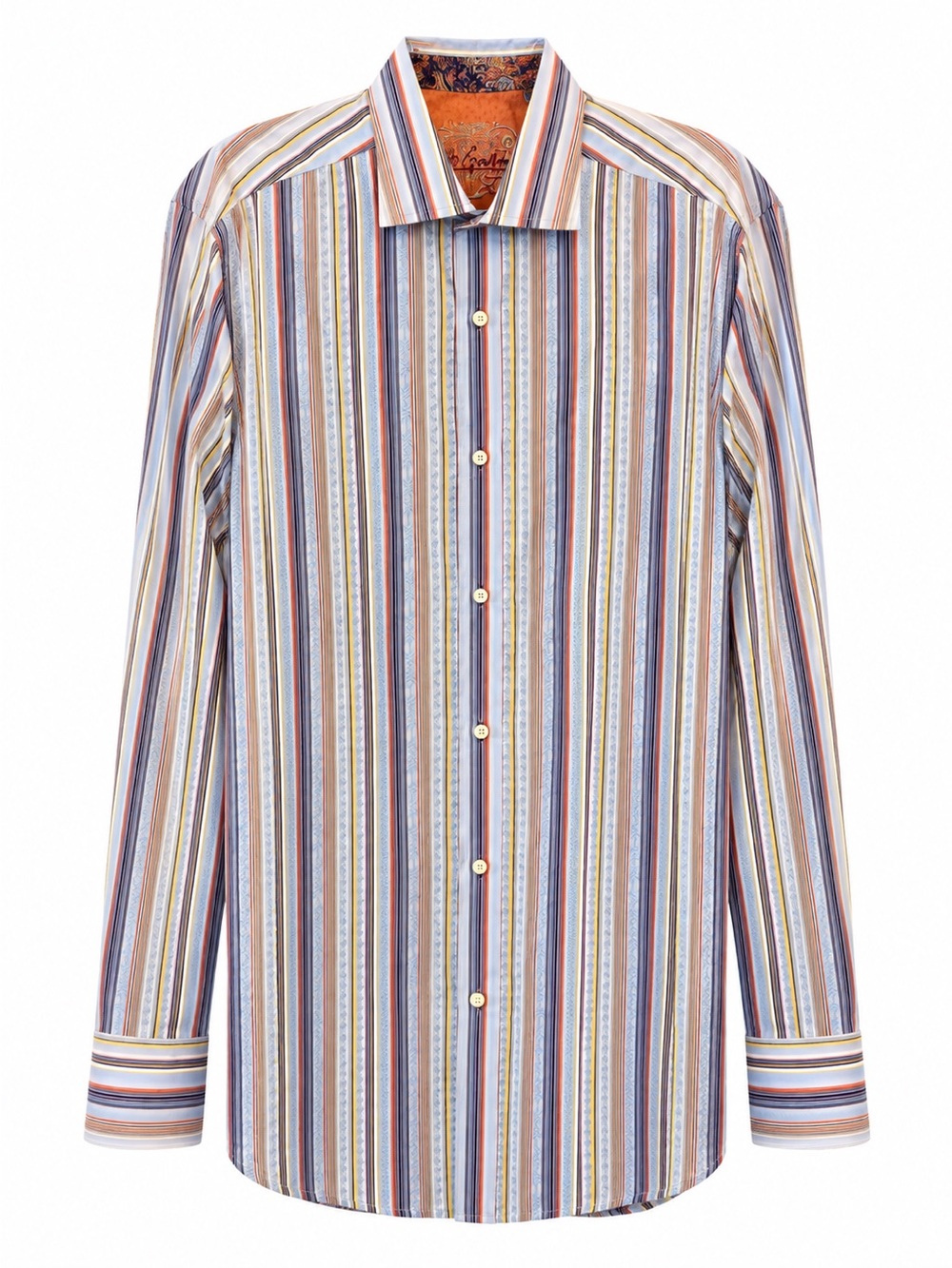 Robert Graham Multicolor Striped Flip Cuff Button Front Shirt XLT